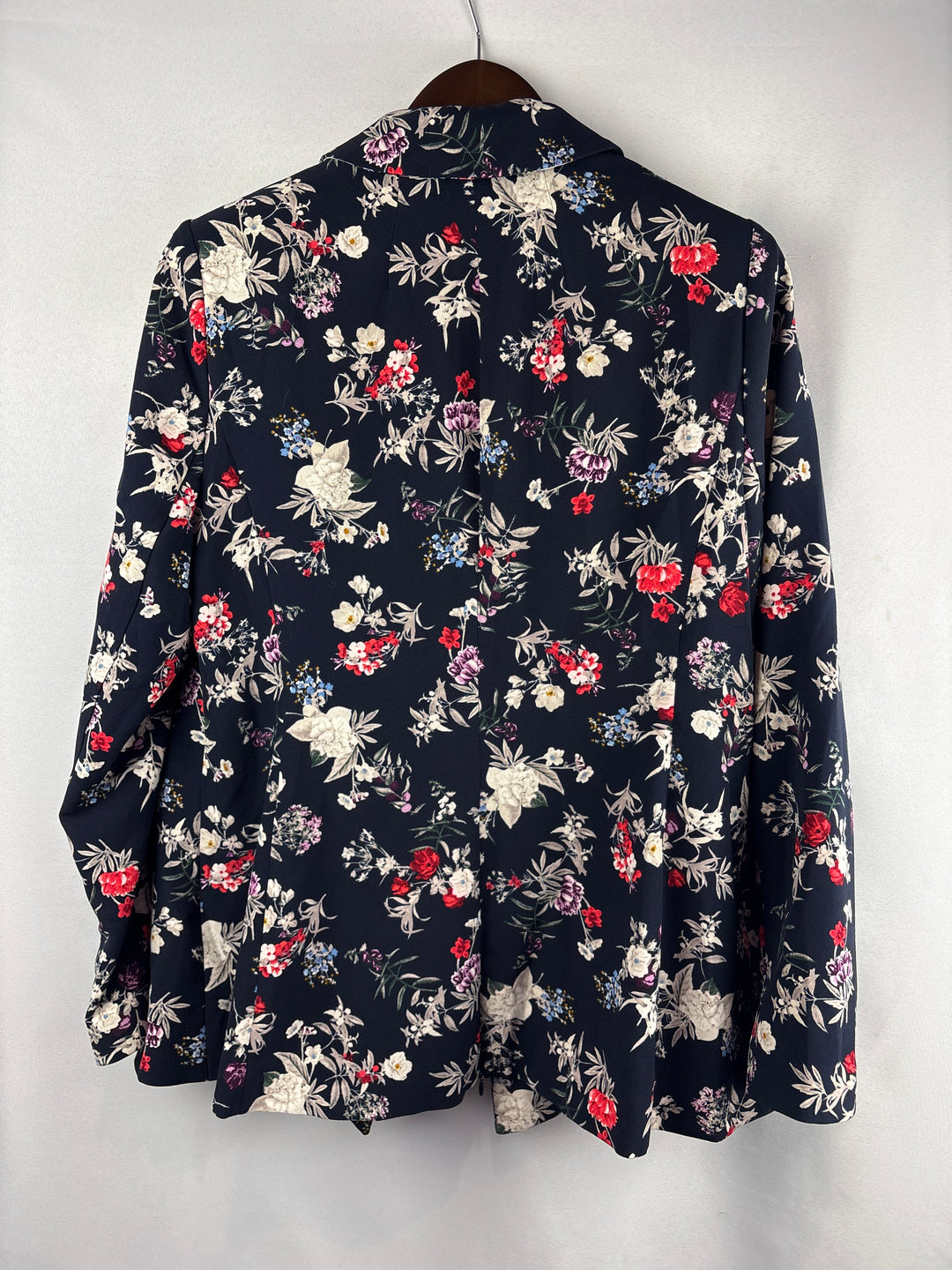 Women’s Lane Bryant Size 16 Navy Blue Floral Blazer