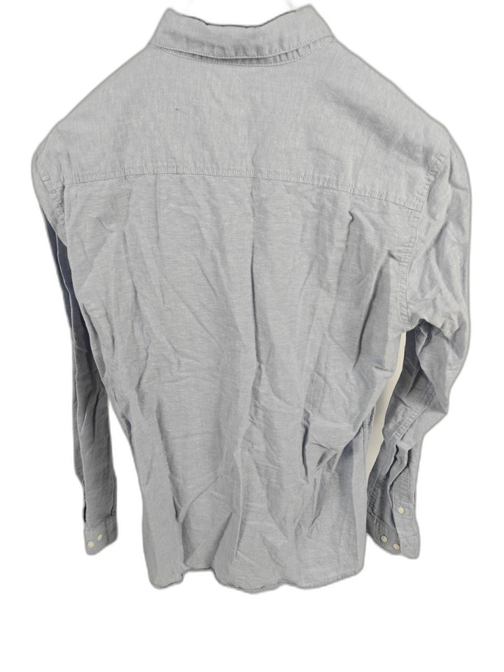 Mens Jack &amp; Jones Premium Button Down Shirt Blue Size L