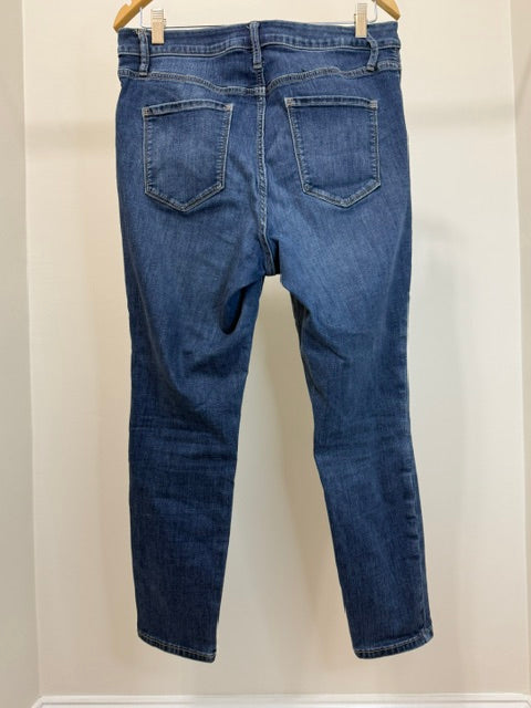 Simply Vera Vera Wang Skinny Ankle Jeans (Medium Blue, Stretch, 26” Inseam) Sz14