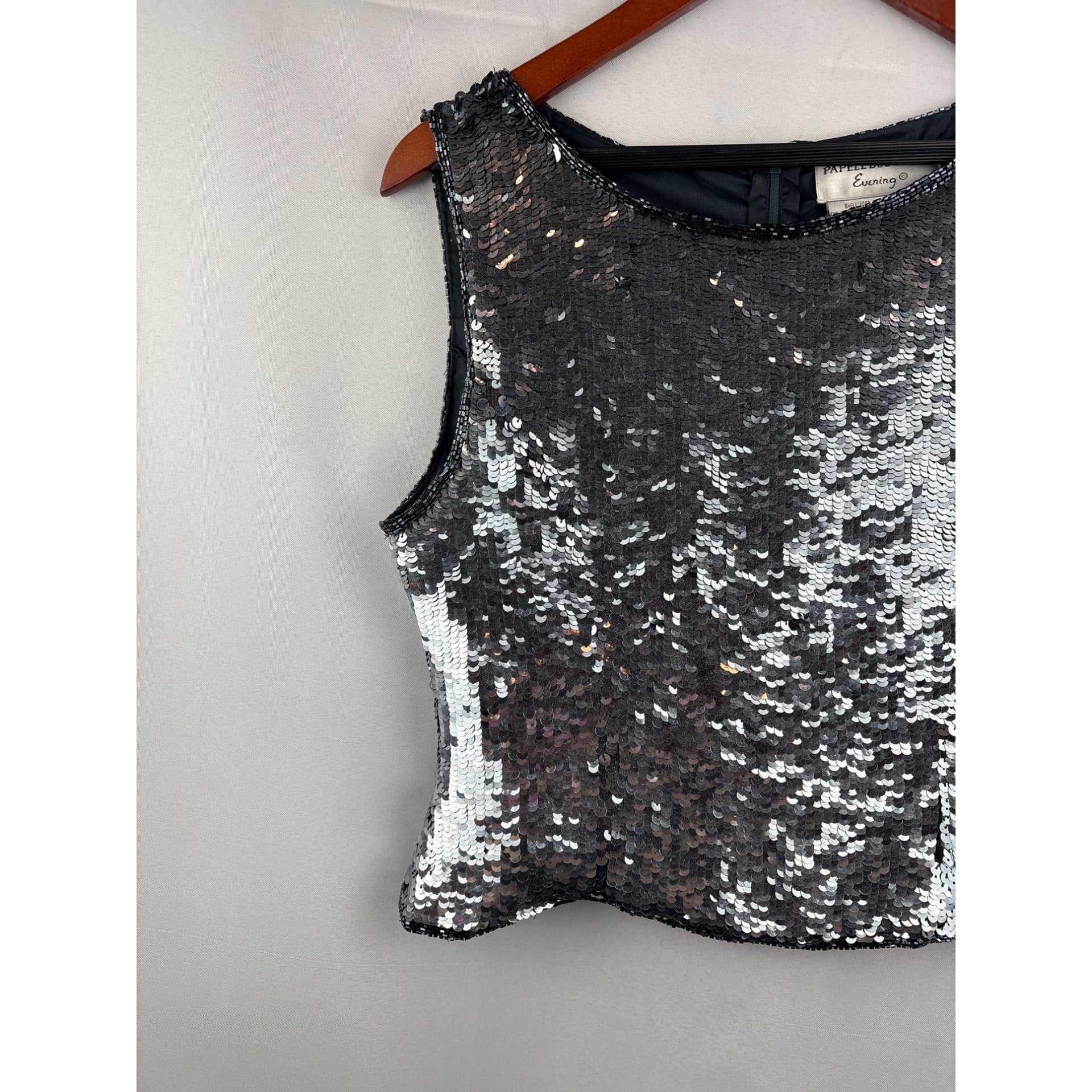 Papēll Boutique Evening Sequin Sleeveless Top PM