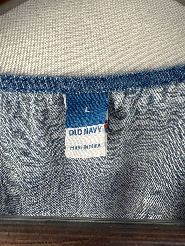Women’s Old Navy Large Blue Denim Button Up Blouse