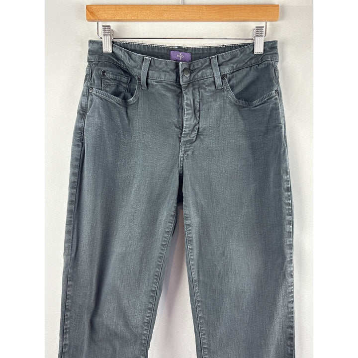 NYDJ Womens Straight Leg Jeans Size 8 Gray Denim