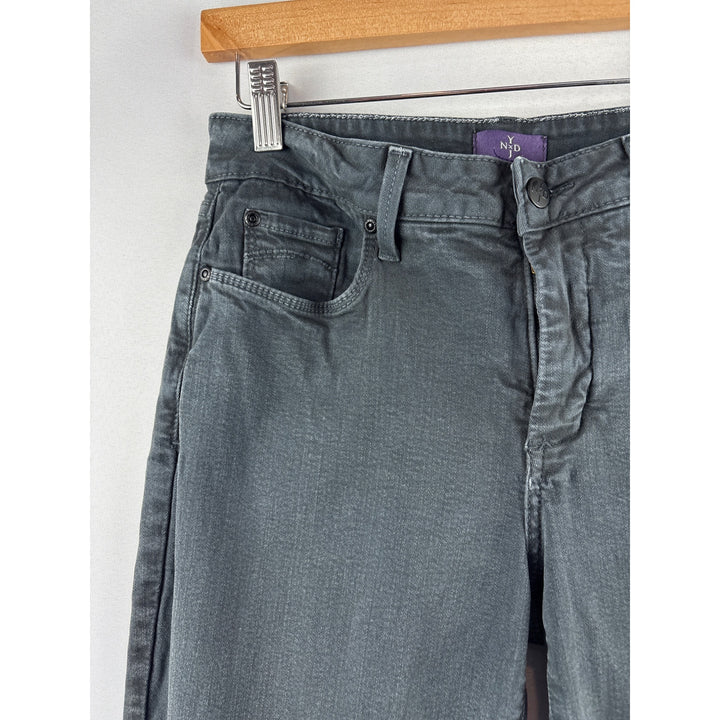 NYDJ Womens Straight Leg Jeans Size 8 Gray Denim