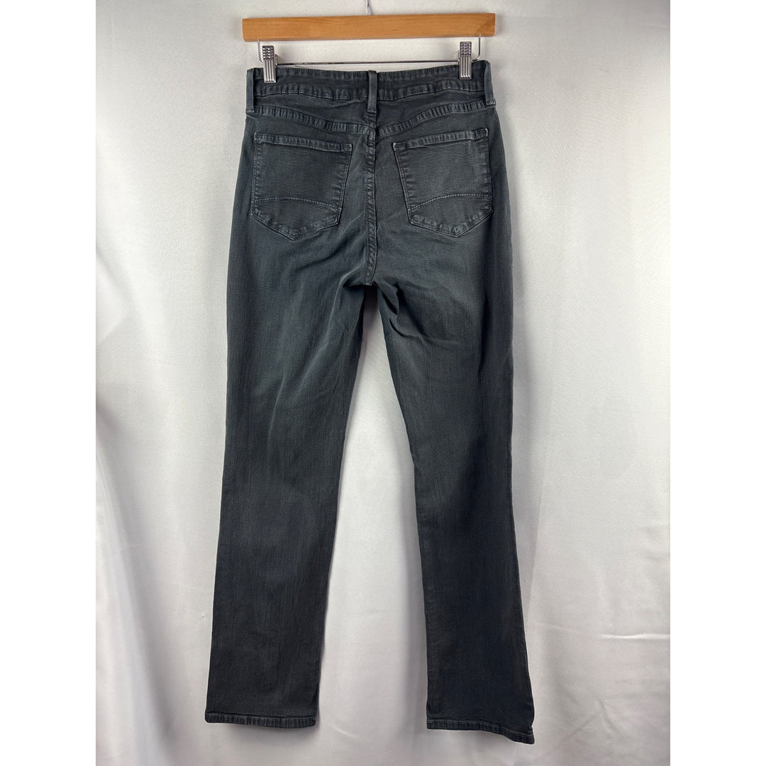 NYDJ Womens Straight Leg Jeans Size 8 Gray Denim