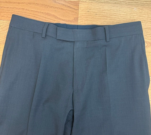 BOSS Dark Brown/Black Check Dress Slacks – Size 34R, Inseam 31.5