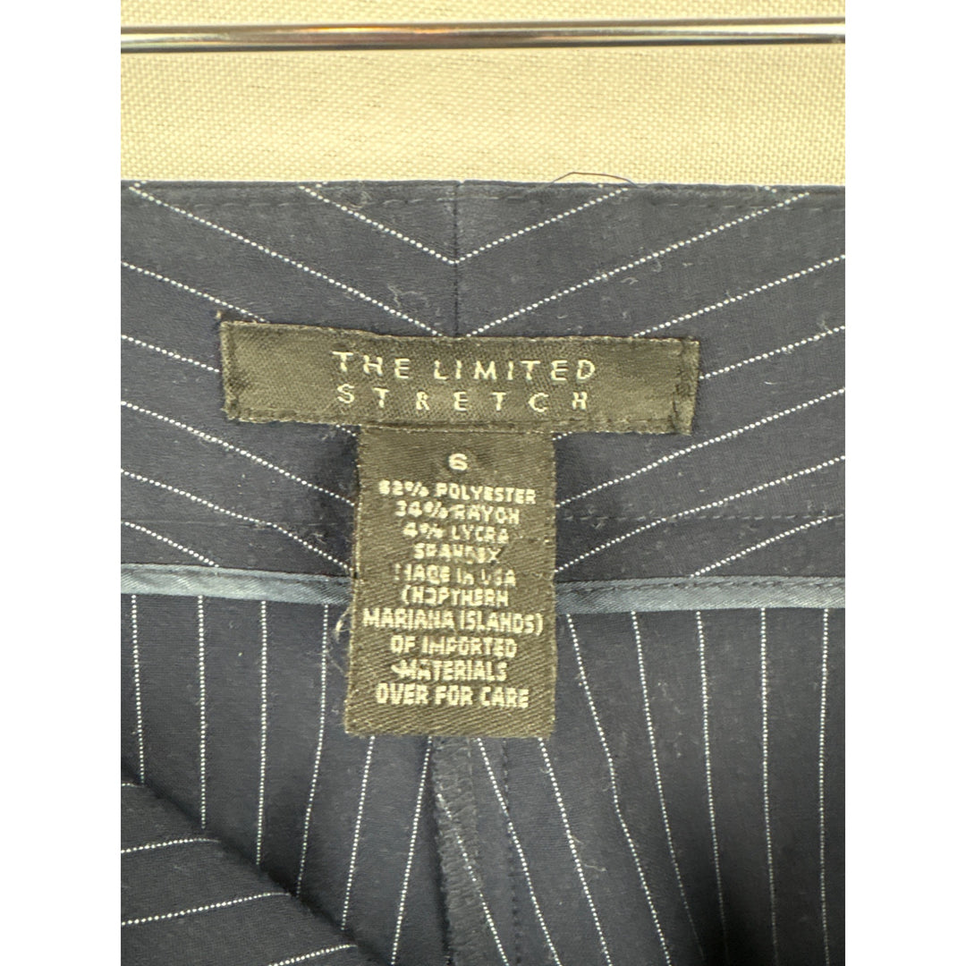 Women’s The Limited Stretch Size 6 Navy with White Pinstripes Slacks