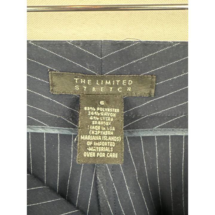 Women’s The Limited Stretch Size 6 Navy with White Pinstripes Slacks
