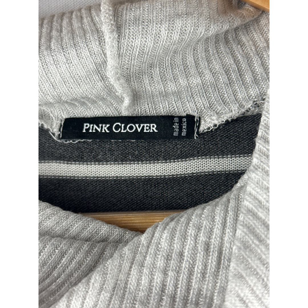 Pink Clover Womens Striped Cowl Neck Sweater Medium