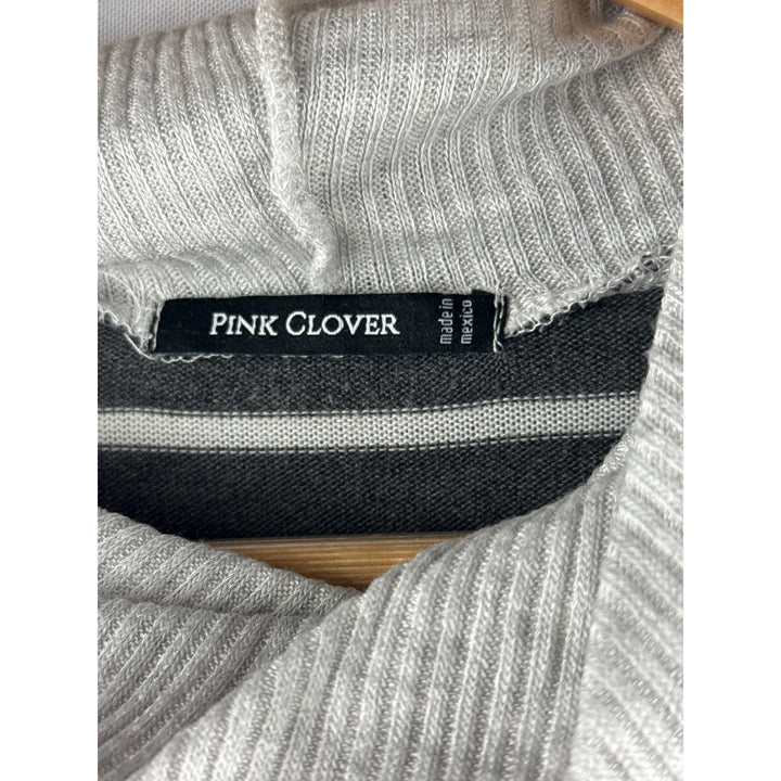 Pink Clover Womens Striped Cowl Neck Sweater Medium
