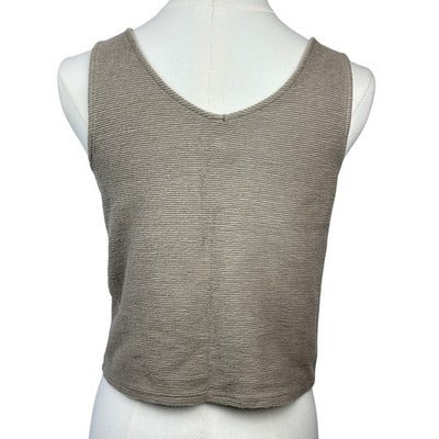 Women’s Madewell Light Brown Ribbed Tie-Front Tank Top Sz XS