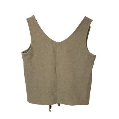 Women’s Madewell Light Brown Ribbed Tie-Front Tank Top Sz XS