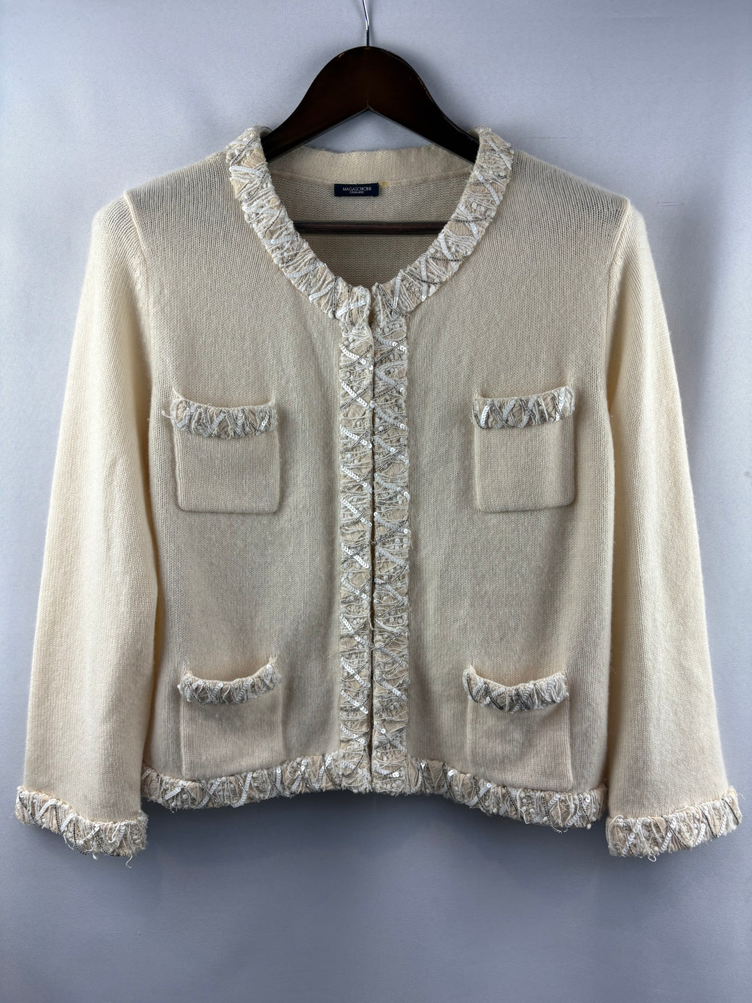 Women’s Magaschoni M/L Cream Cashmere Sweater