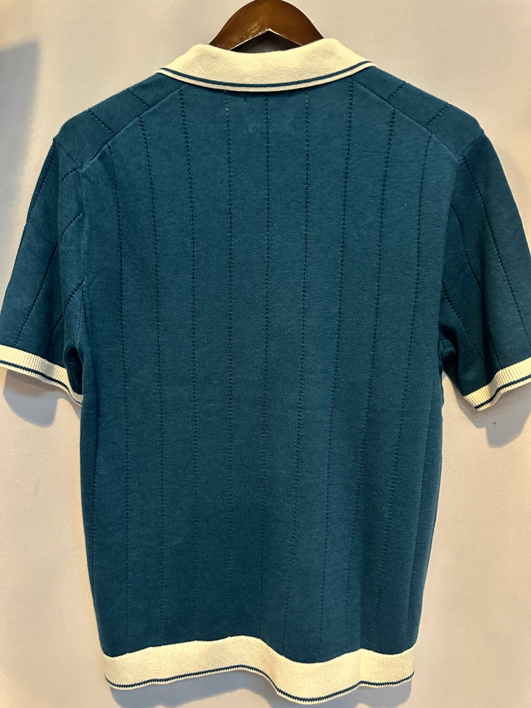 Men’s Abercrombie & Fitch Teal Short Sleeve Polo Sweater Size M