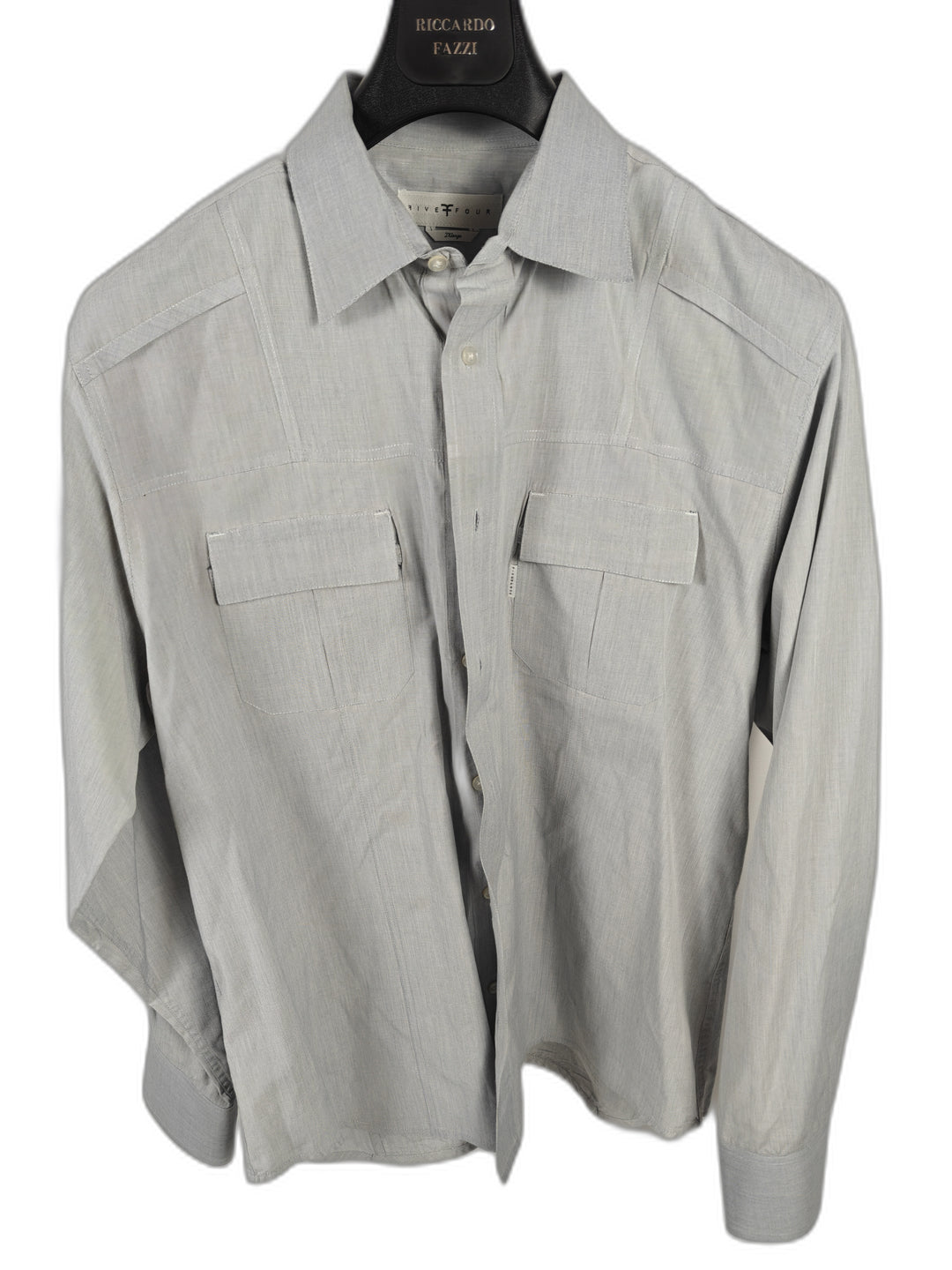 Men’s Five Four Long Sleeve Button-Up Shirt Gray 2XL