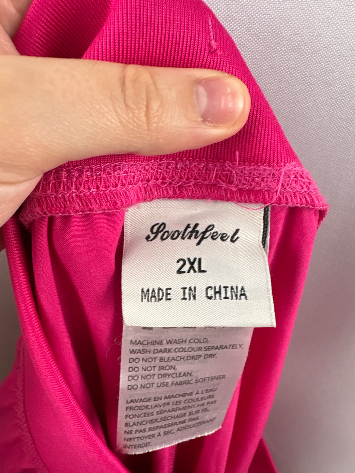 Women’s Soothfeel Size 2XL Hot Pink Cargo Activewear Capris