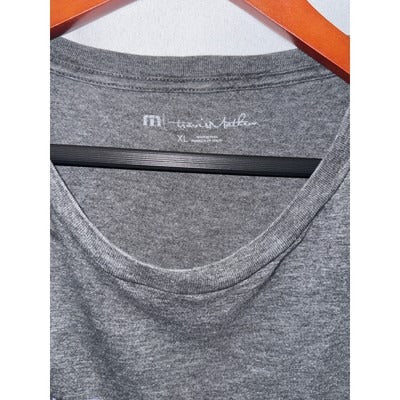 Mens TravisMathew "Golfers Are Athletes Too" Graphic T-Shirt XL Gray Cotton Blend