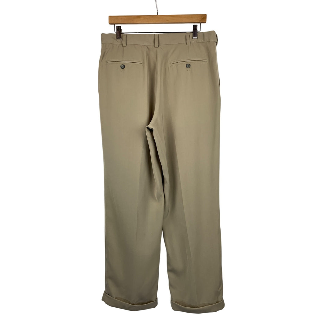 Mens Beige Dress Pants 34/30 Concepts By Claiborne Polyester