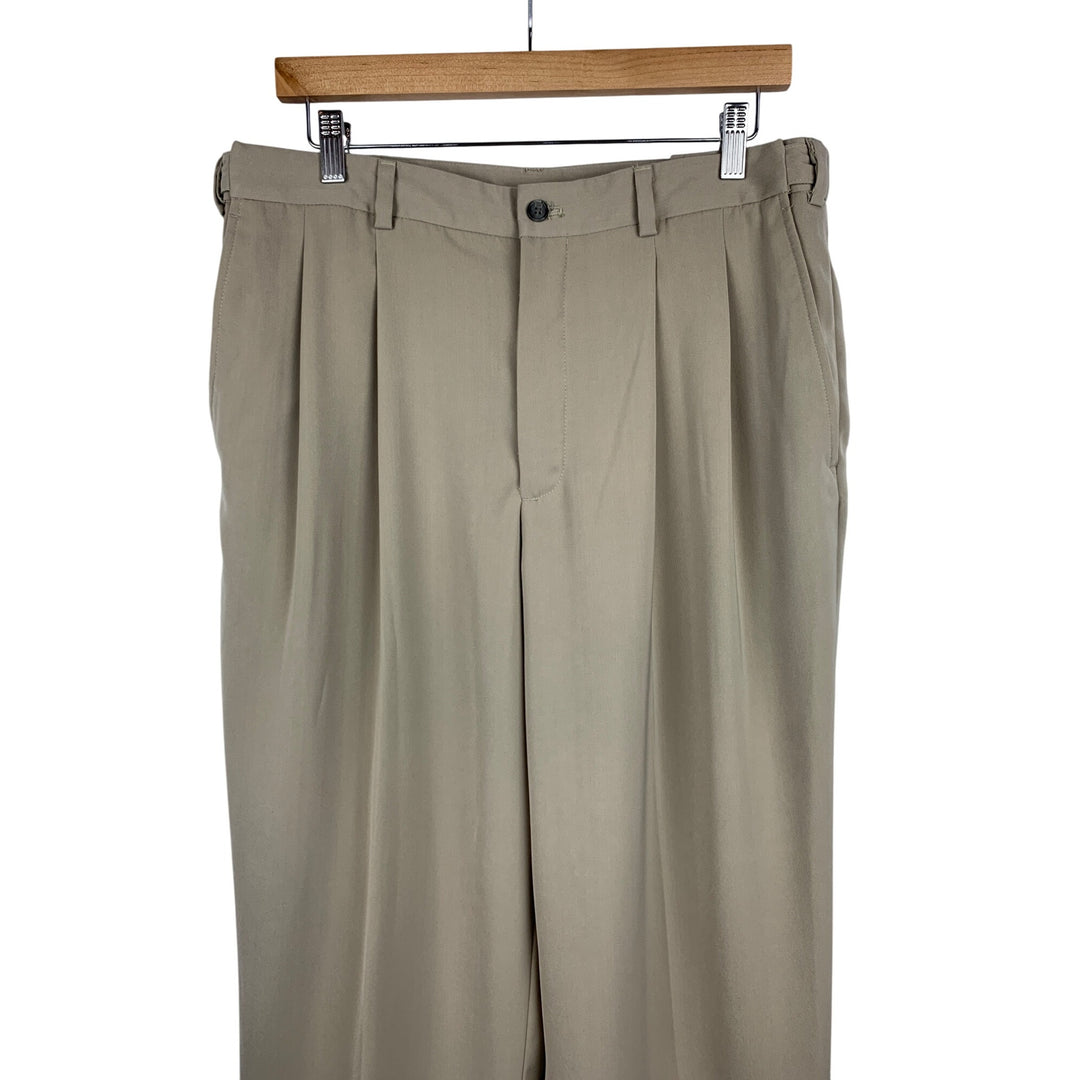 Mens Beige Dress Pants 34/30 Concepts By Claiborne Polyester
