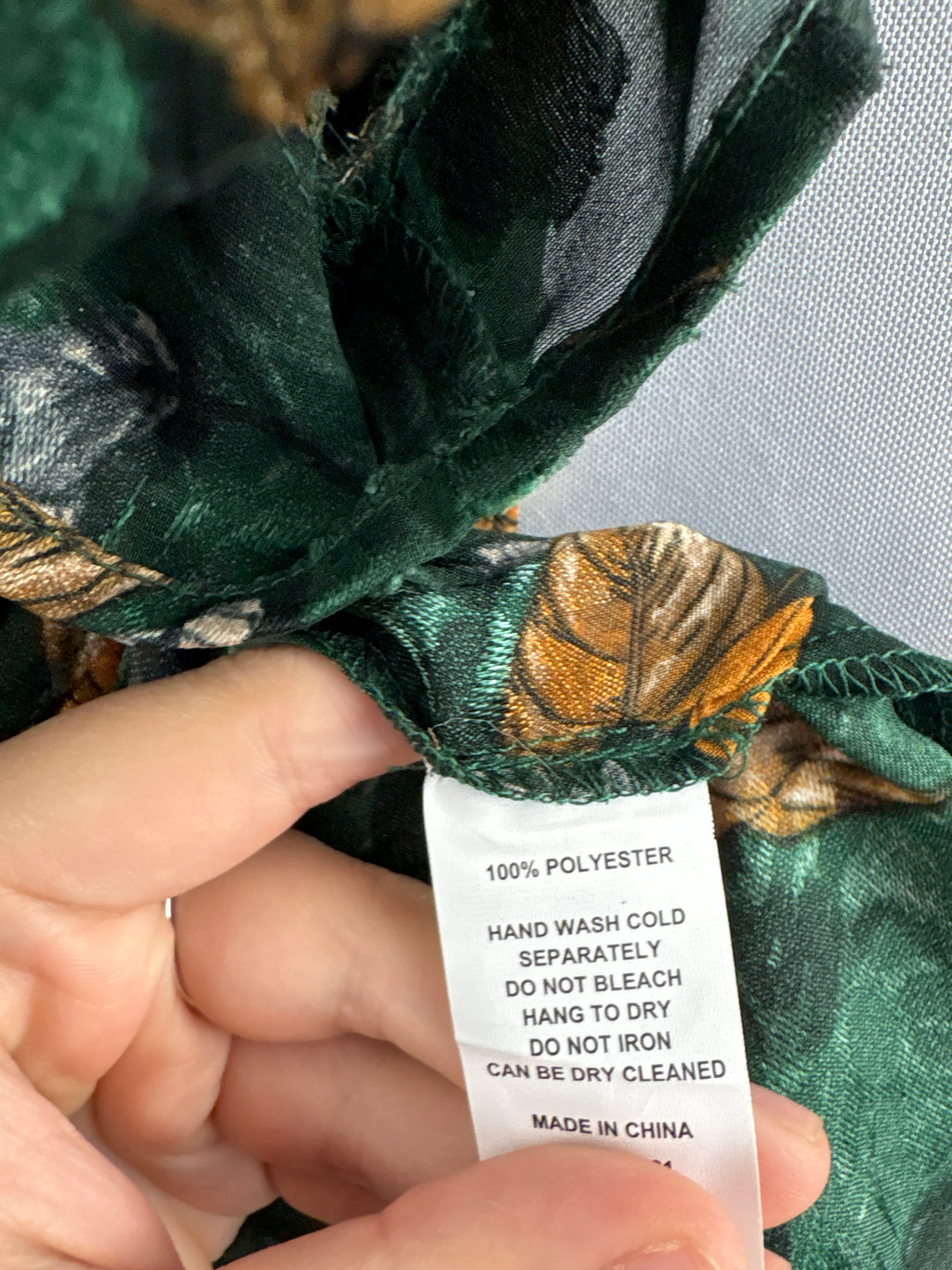 Women’s Unique Vintage 3X Sheer Green Floral Button Up Blouse