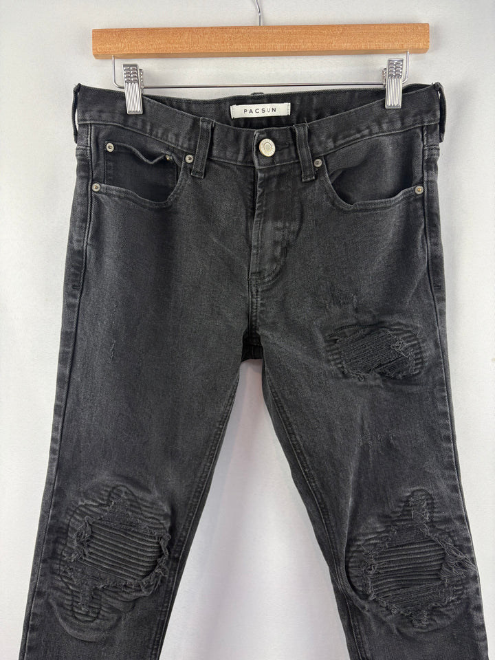 Women’s Pacsun Size 31x32 Black Distressed Skinny Jeans