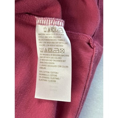 D&Co Essentials Womens Long Sleeve Mock Neck Top - XL - Pink - Cotton Blend