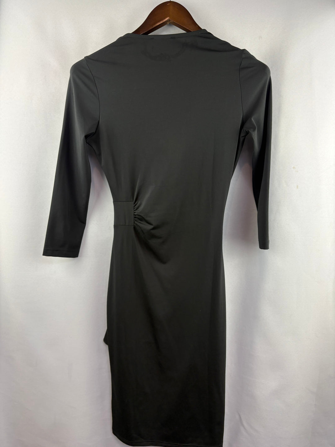 Women’s Venus XS Black Faux Wrap Dress w/ Half Sleeves