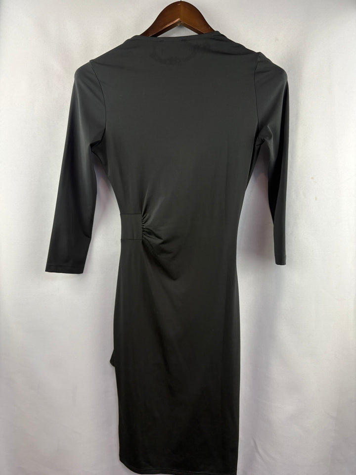 Women’s Venus XS Black Faux Wrap Dress w/ Half Sleeves