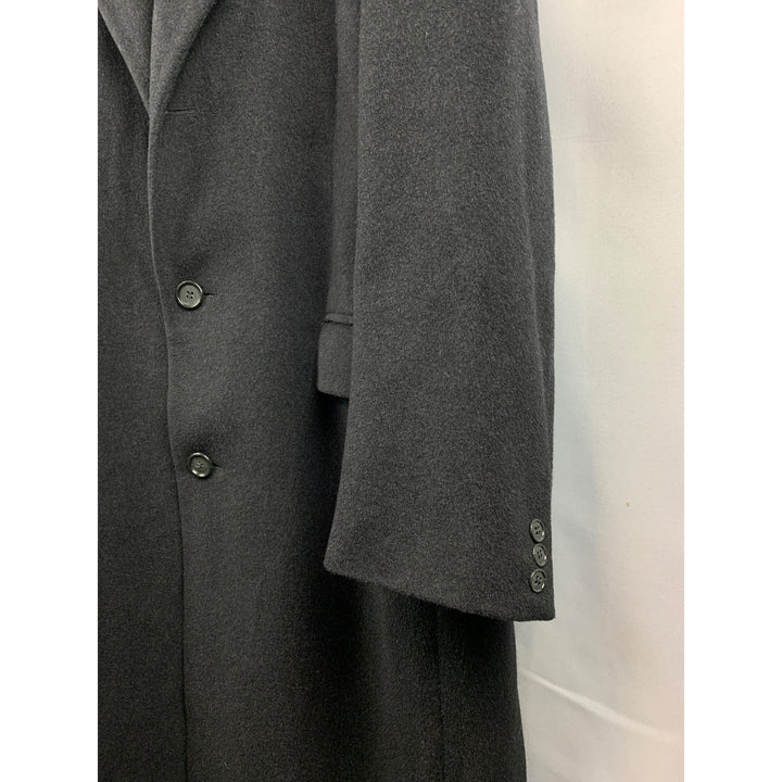 Men’s Vintage Christian Aujard Black Cashmere Long Coat Size L