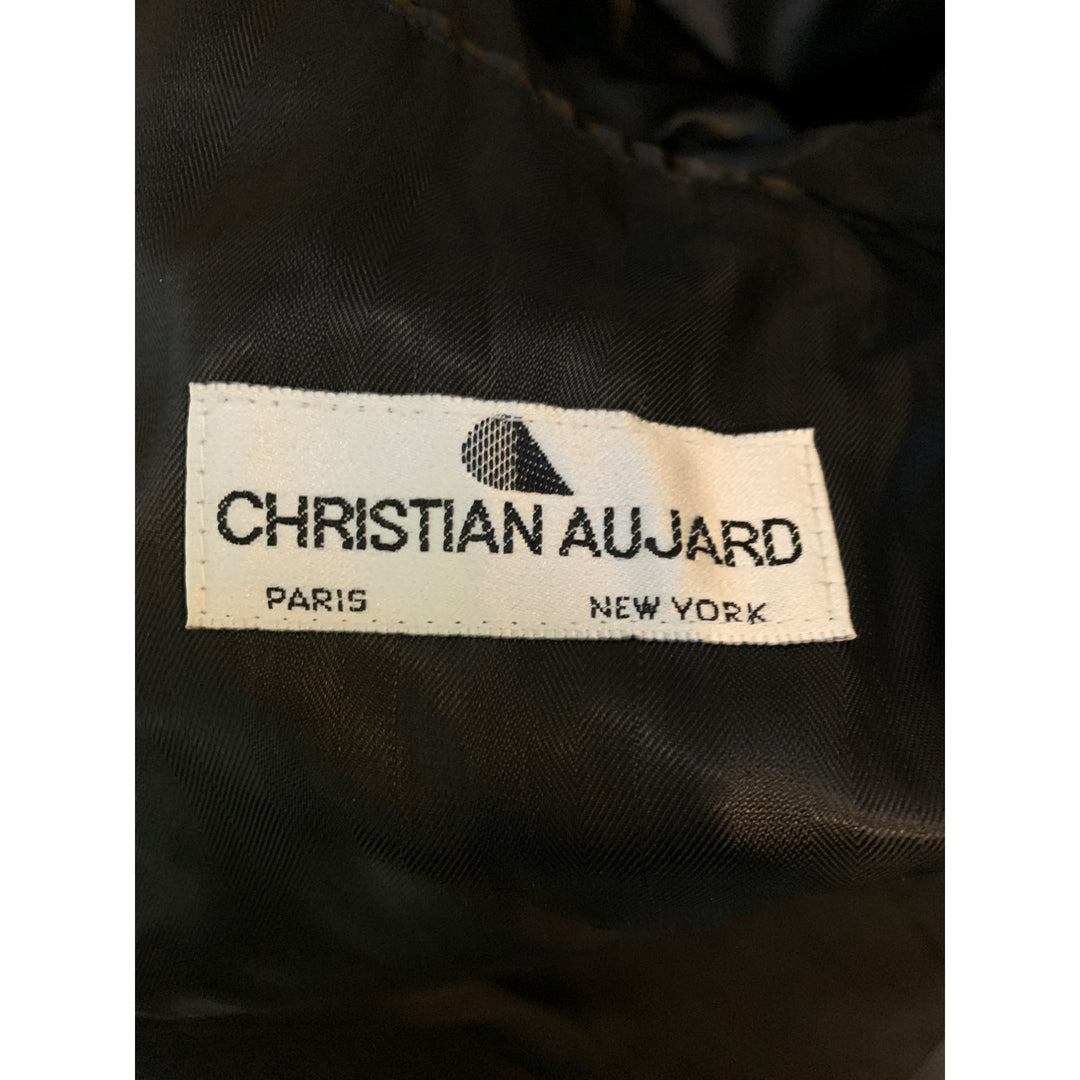 Men’s Vintage Christian Aujard Black Cashmere Long Coat Size L