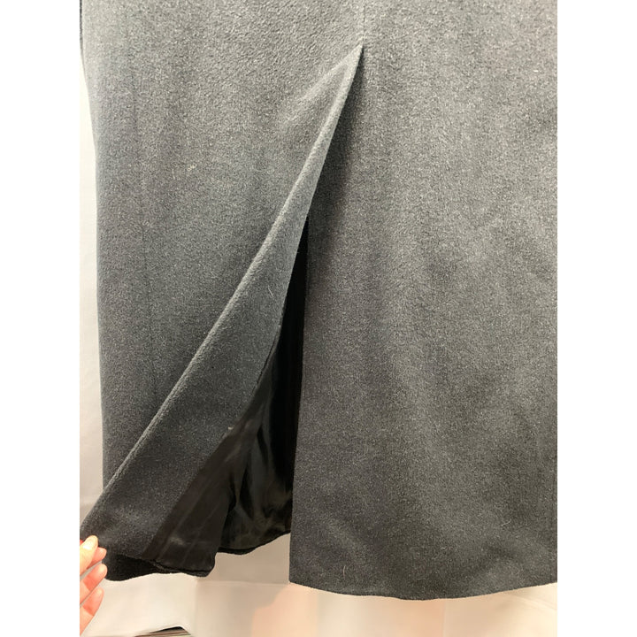 Men’s Vintage Christian Aujard Black Cashmere Long Coat Size L