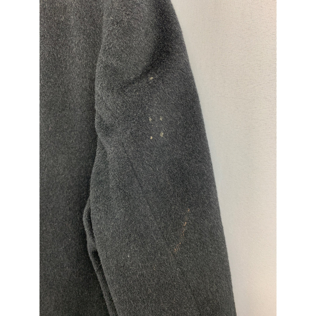 Men’s Vintage Christian Aujard Black Cashmere Long Coat Size L