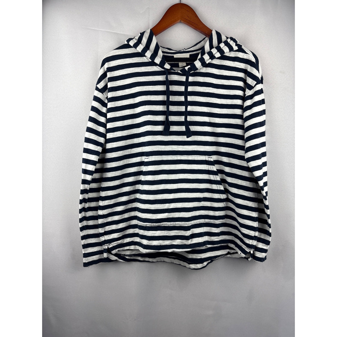 Caslon S Striped Hoodie 100% Organic Cotton Navy/White