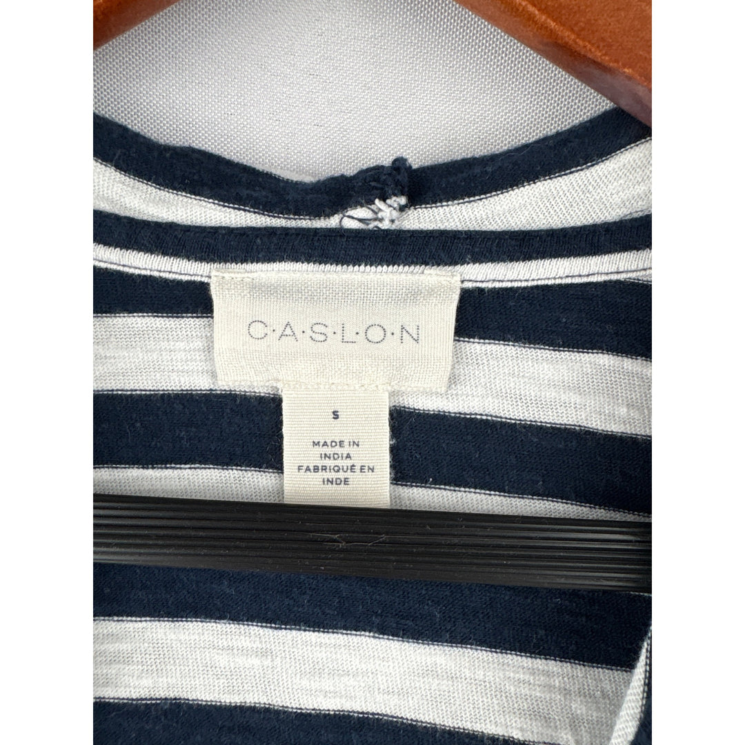 Caslon S Striped Hoodie 100% Organic Cotton Navy/White
