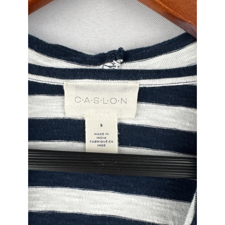 Caslon S Striped Hoodie 100% Organic Cotton Navy/White