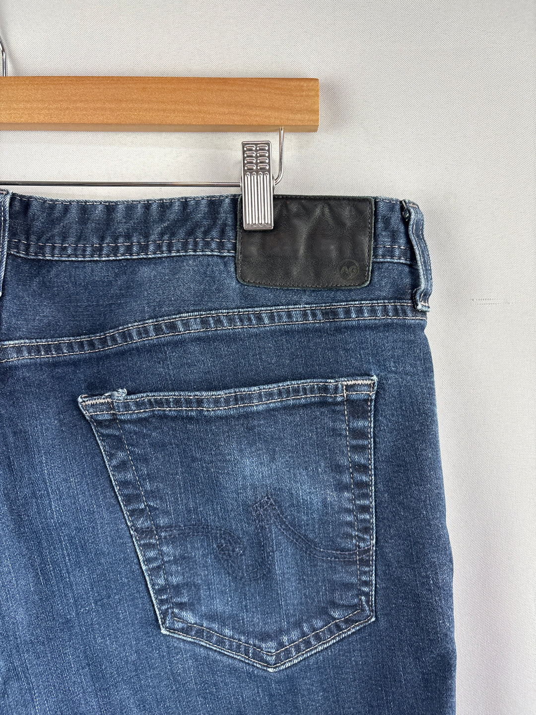 Men’s Adriano Goldschmied Size 38x32 Dark Blue Straight Leg Jeans