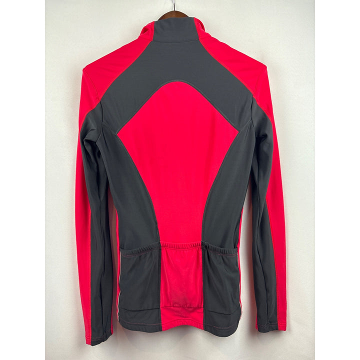 Women’s Gore Bike Wear XL Red & Black Long Sleeve Half Zip Athletic Shirt