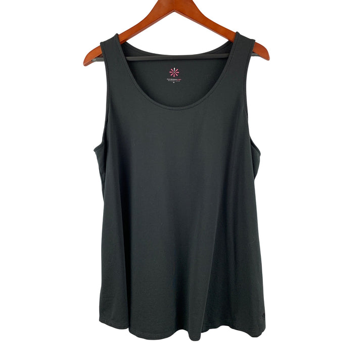 Isaac Mizrahi Live Essentials Black Tank Top 1X