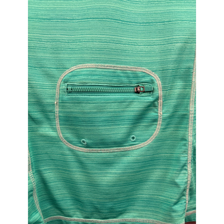 Women’s Athleta Medium Teal Short Sleeve Athletic Shirt with Back Pocket