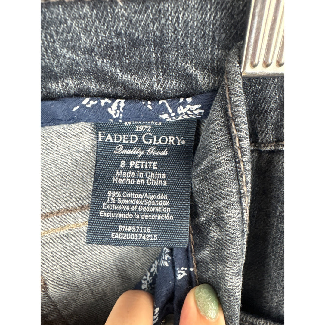 Faded Glory Womens Bootcut Jeans Size 8P Blue Denim