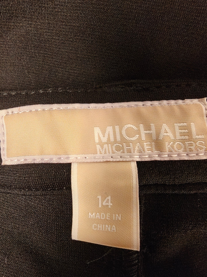 Womens Michael Michael Kors Skinny Pants Black Size 14