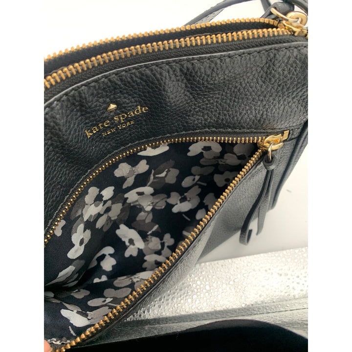 Women’s kate spade Black Shoulder Strap Bag with Gold Accents