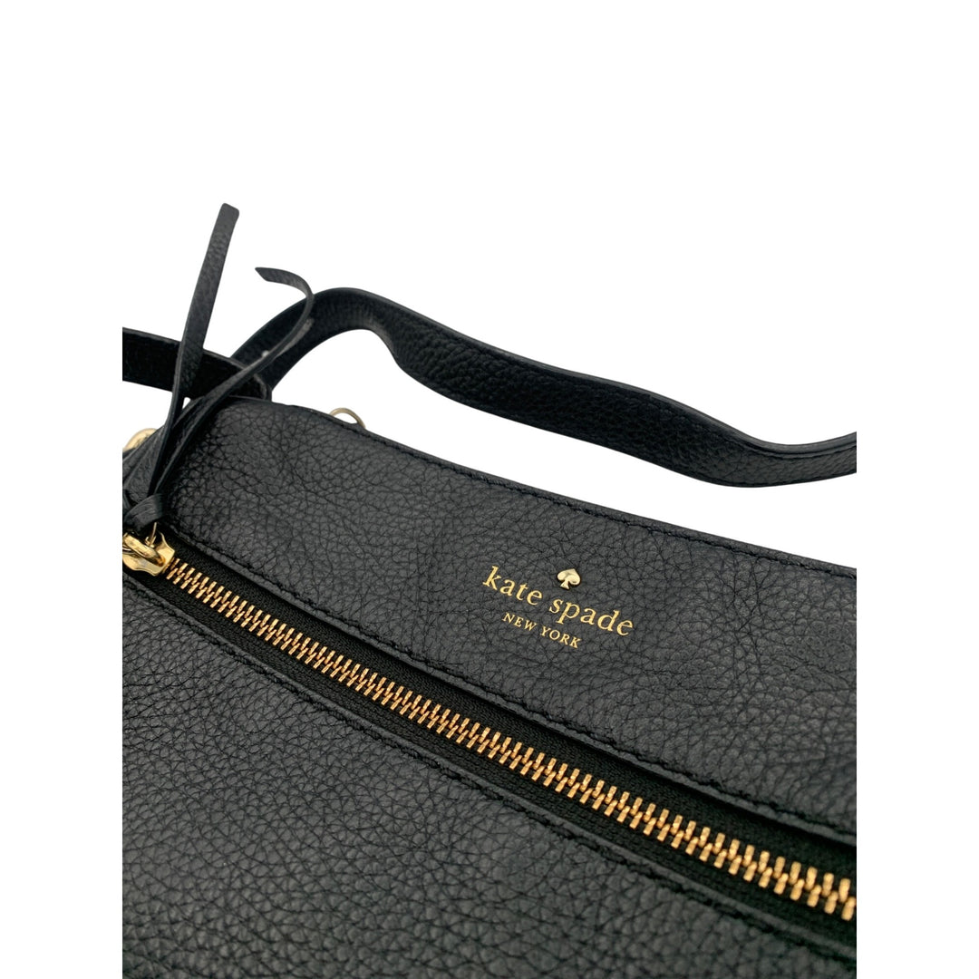 Women’s kate spade Black Shoulder Strap Bag with Gold Accents