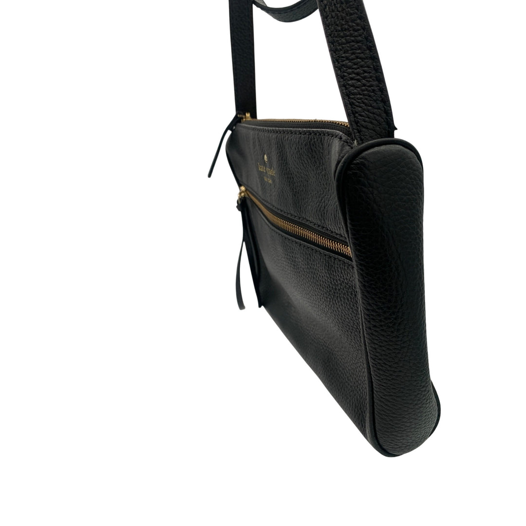Women’s kate spade Black Shoulder Strap Bag with Gold Accents