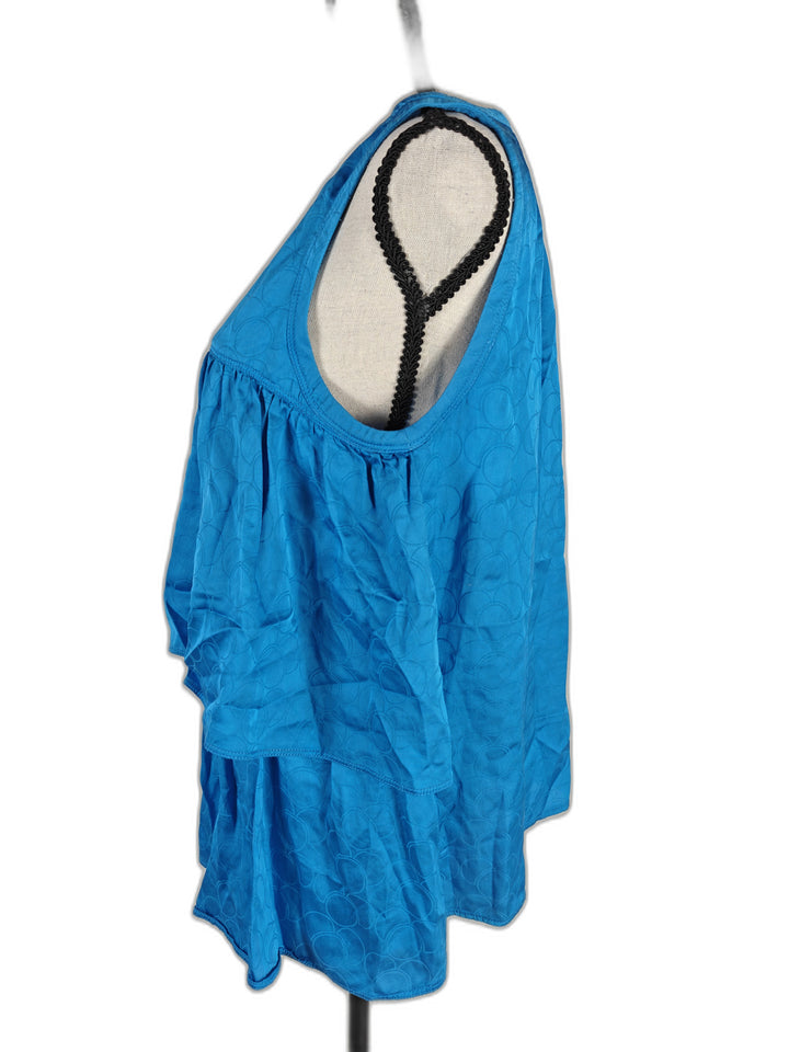 Womens Marc by Marc Jacobs Tiered Blouse Blue Size S