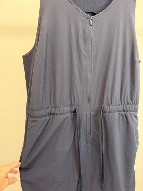 FLX Athleisure Gray Dress Built In Shorts Quarter Zip SzXL