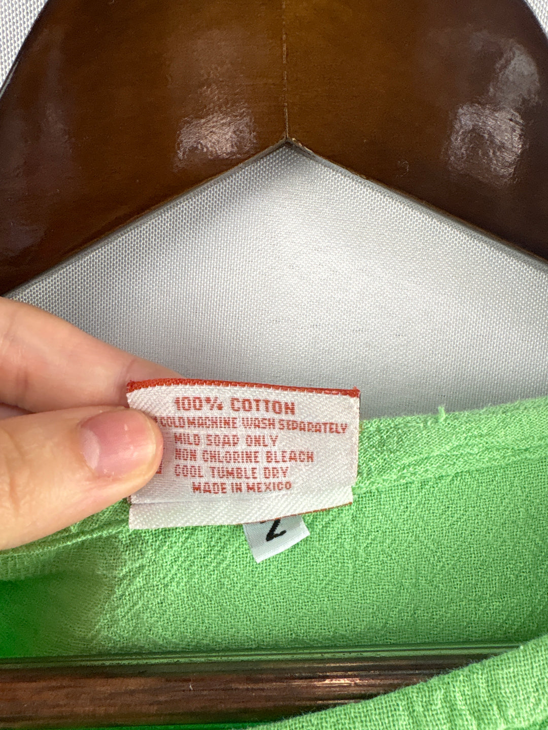 Women’s Oh My Gauze! XL Leaf Green Hi-Low Blouse