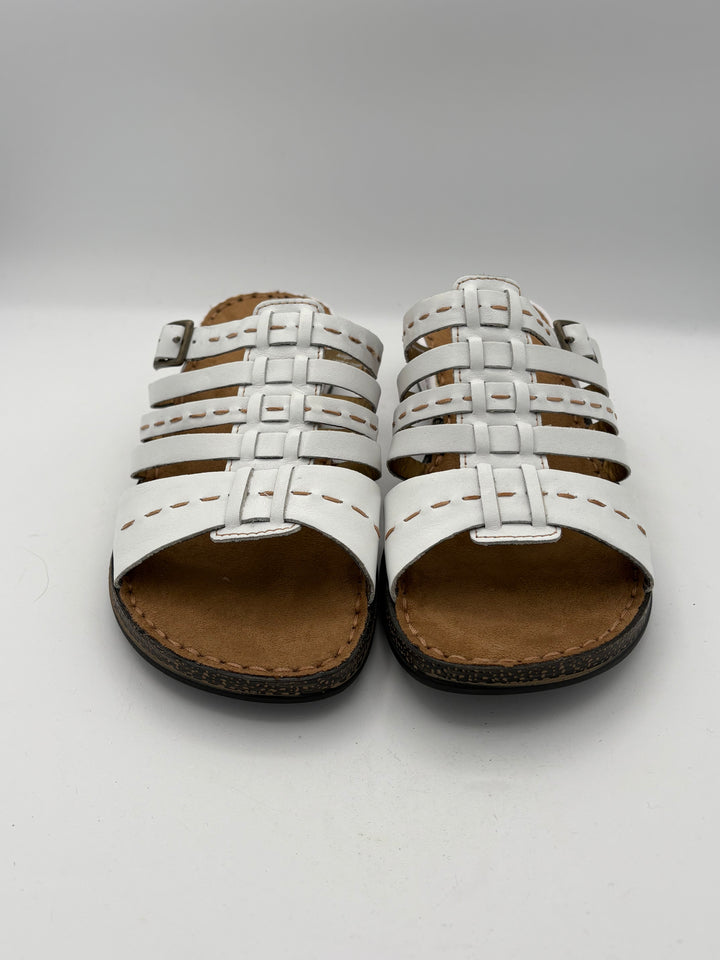 Women’s Studio Works Size 7.5 White Leather Sandals