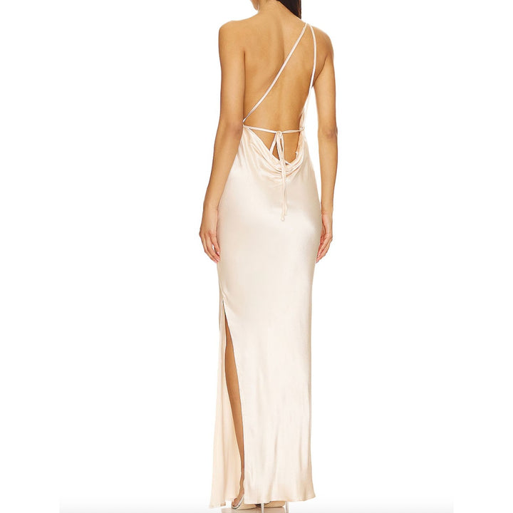 NEW SNDYS Johanna Cowl Neck Maxi Dress in Champagne NWT - Size M