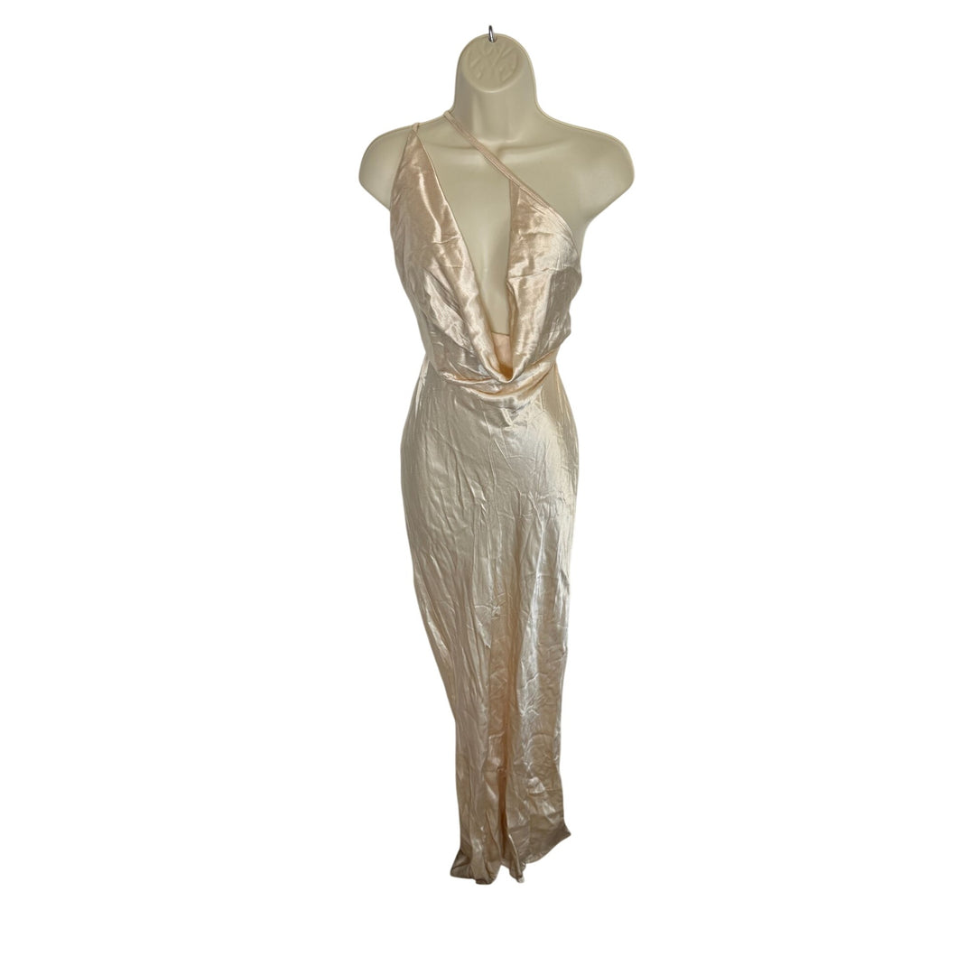 NEW SNDYS Johanna Cowl Neck Maxi Dress in Champagne NWT - Size M