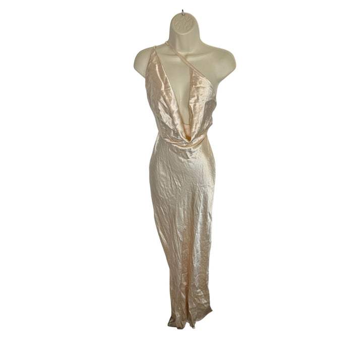 NEW SNDYS Johanna Cowl Neck Maxi Dress in Champagne NWT - Size M